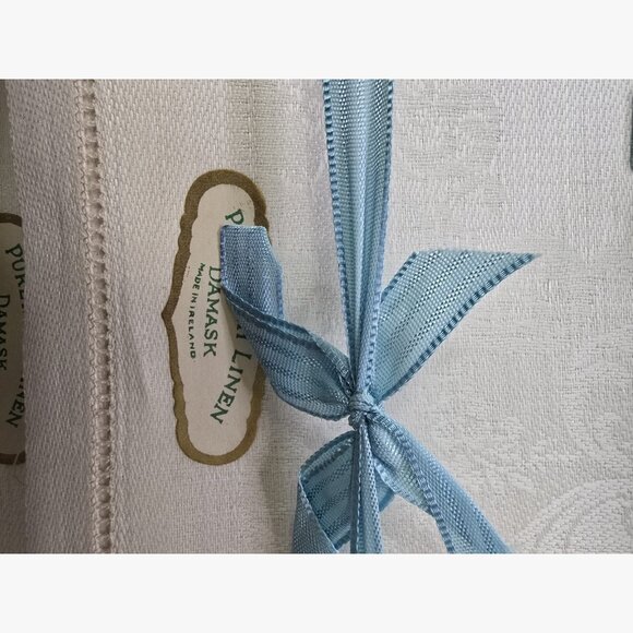 Vintage Liddell Linen No.10 Ireland Damask Tablecloth 62x82 & 8 Napkins NEW - Picture 9 of 16
